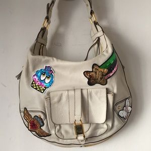 MARC JACOBS Off-White Hobo Bag W/ added Patches